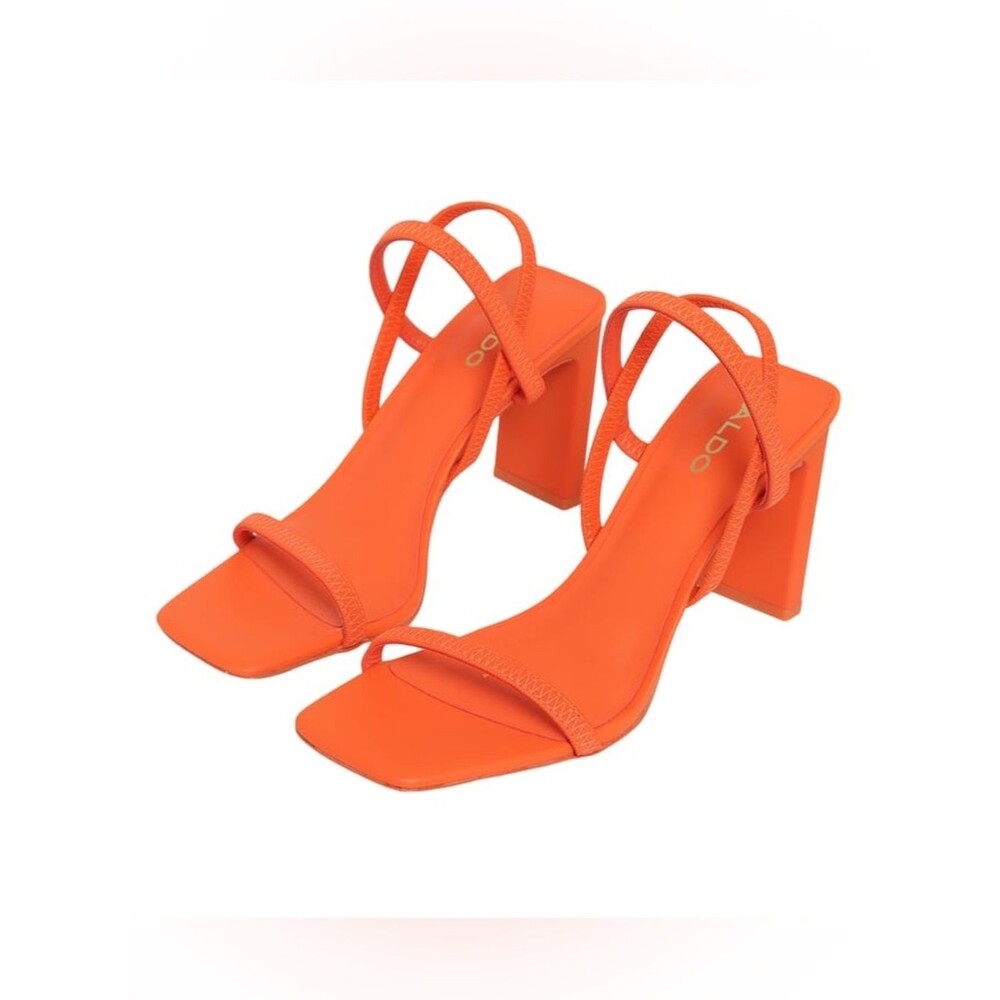 Aldo Women’s Kylie Orange Block Heel Sandal